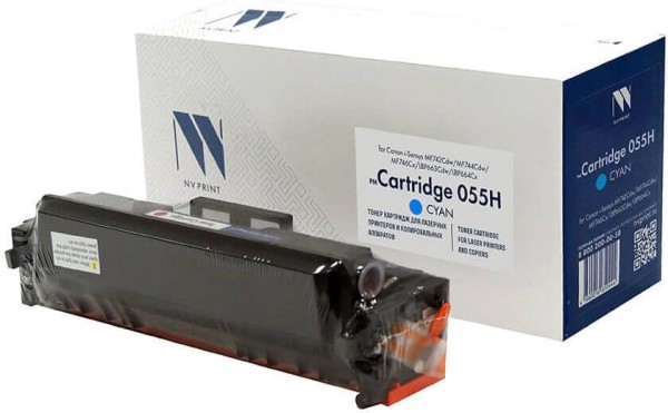 Картридж NV Print 055HC (NV-055HC) для Canon i-Sensys LBP663Cdw/ LBP664Cx/ MF742Cdw/ MF744Cdw/ MF746Cx, голубой, увеличенный, 5900 стр.