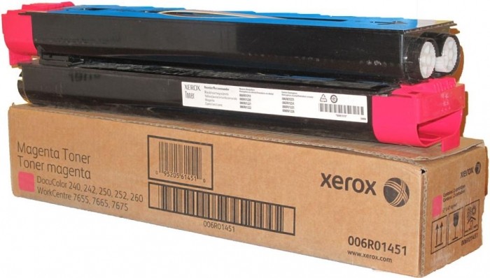 Картридж Xerox 006R01451 оригинальный для Xerox DocuColor 240/ 242/ 250/ 252/ 260, WorkCentre 7655/ 7665/ 7675/ 7755/ 7765/ 7775, magenta, увеличенный, (30000 страниц)
