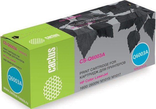 Cactus Q6003A Картридж (CS-Q6003A) для принтеров HP Color LaserJet 1600/ 2600N/ M1015/ M1017,пурпурный
