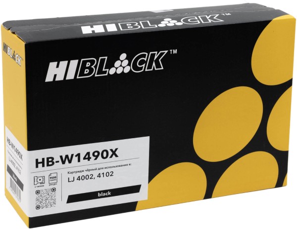Картридж Hi-Black W1490X (HB-W1490X) Black (с чипом) для HP LaserJet Pro 4002/ MFP 4102, чёрный, увеличенный, 9,5K