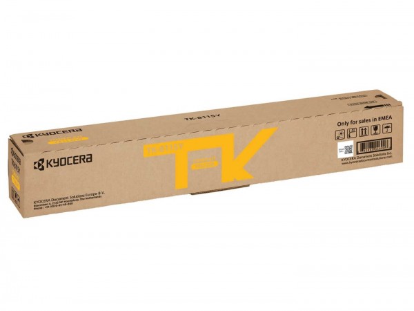 Картридж Kyocera TK-8115Y (1T02P3ANL0) оригинальный для принтера Kyocera Ecosys M8124cidn/ M8130cidn, yellow, 6000 страниц