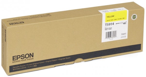 Epson C13T591400 оригинальный картридж (T5914 Yellow) для принтера Epson Stylus Pro 11880, желтый