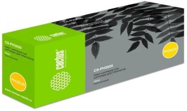 Картридж лазерный Cactus CS-PH3020X (106R03048) увеличенной емкости для принтеров Xerox Phaser 3020/ 3020bi/ WorkCentre 3025/ 3025bi/ 3025ni черный (2 x 1500 стр.)