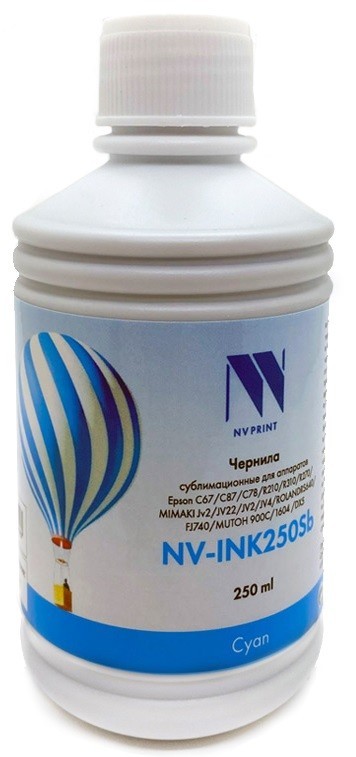 Чернила NV Print INK250 Cyan Sb сублимационные для принтеров Epson C67/ C78/ C87/ R210/ R270/ R310 (250ml)