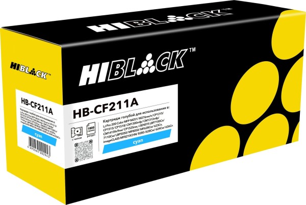 Картридж Hi-Black (HB-CF211A) для HP CLJ Pro 200 M251/ MFPM276, №131A, C, 1,8K