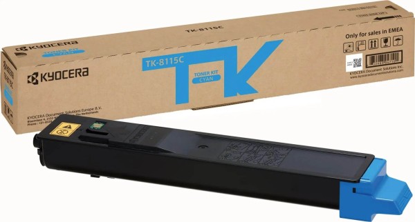 Картридж Kyocera TK-8115C (1T02P3CNL0) Cyan оригинальный для Kyocera Ecosys M8124cidn/ M8130cidn, голубой, 6000 страниц