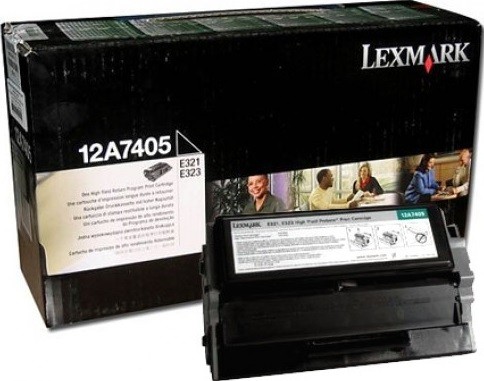 Картридж Lexmark 12A7405 оригинальный для Lexmark E321/ E323, Return Program, black, увеличенный 6000 стр.