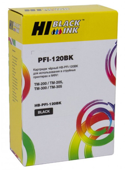 Картридж Hi-Black (HB-PFI-120BK) для Canon TM-200/205/300/305, Black