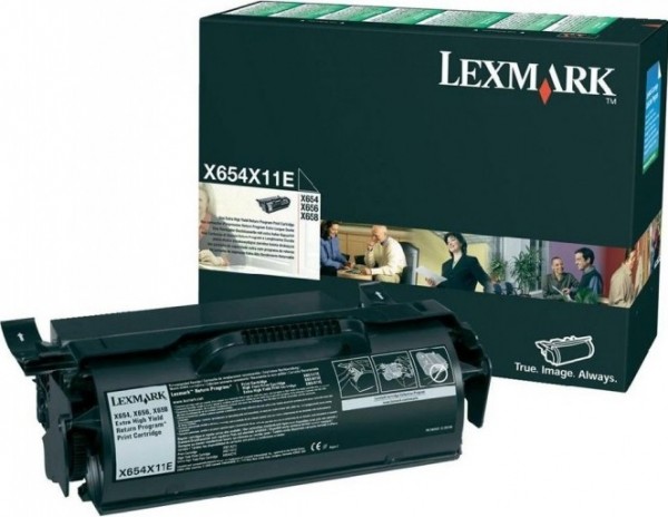 Картридж Lexmark X654X11E оригинальный для Lexmark X654/ X656/ X658, Return Program, black, увеличенный, 36000 стр.