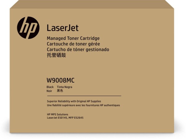 Картридж HP W9008MC (89MC) оригинальный для принтера HP LaserJet Managed E50145, MFP E52645, чёрный, 23000 стр.