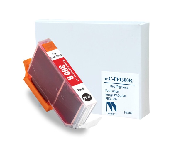 Картридж NV Print C-PFI300R совместимый для Canon imagePROGRAF PRO-300, красный