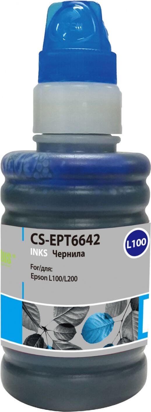 C13T66424A Чернила Cactus для принтеров Epson L100 голубые 100ml