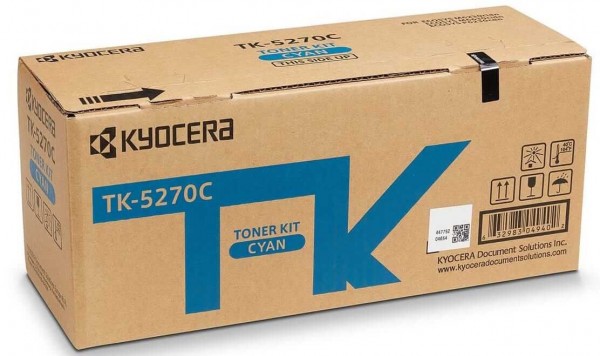 Картридж Kyocera TK-5270C (1T02TVCNL0) оригинальный для принтера Kyocera ECOSYS M6230cidn/ M6630cidn/ P6230cdn, cyan, 6000 страниц