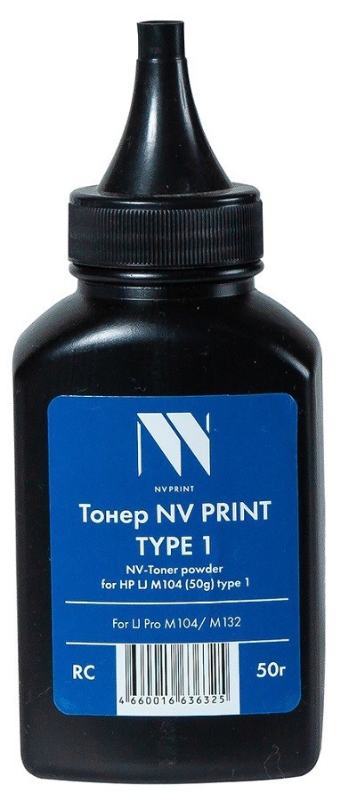 Тонер NV Print NV-HP для принтеров HP LJ M104/ M132, type1, 50г