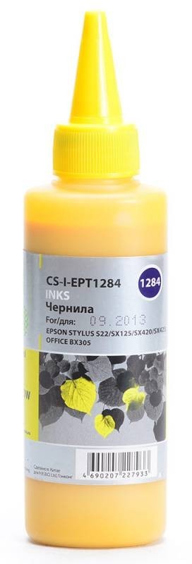 Чернила Cactus CS-I-EPT1284 для принтеров Epson St S22/ SX125/ SX420/ SX425/ Of BX305, желтый 100мл