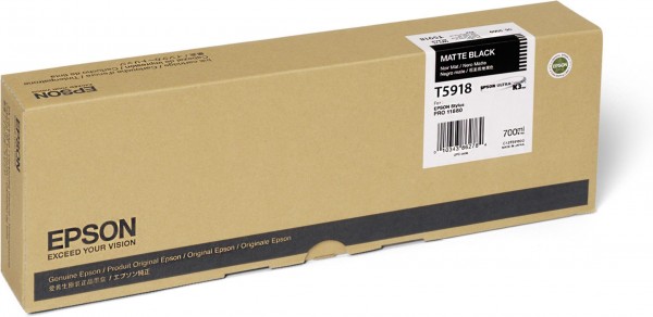 Epson C13T591800 оригинальный картридж (T5918 Matte Black) для принтера Epson Stylus Pro 11880, матово-чёрный