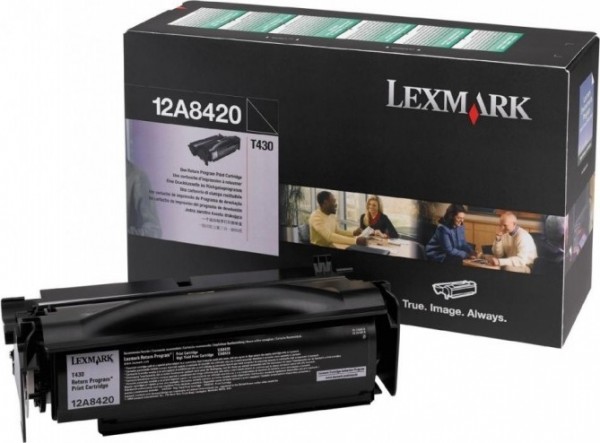 Картридж Lexmark 12A8420 оригинальный для Lexmark T430, Return Program, black, 6000 стр.