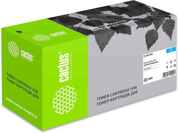 Картридж Cactus CE341AV (CS-CE341AV) для принтеров HP Color LaserJet M775 голубой 16000 страниц