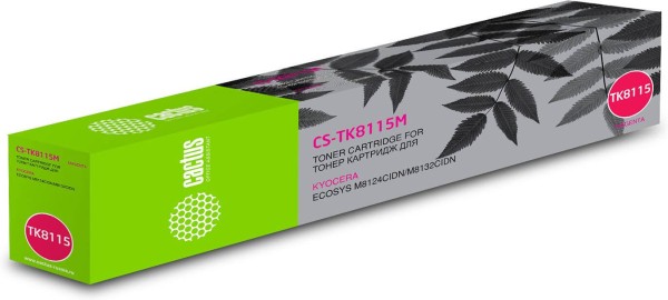 Картридж Cactus TK-8115M (CS-TK8115M) для Kyocera ECOSYS M8124/ M8130, пурпурный, 6000 страниц 