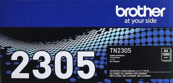 Картридж Brother TN-2305 (TN2305) оригинальный для Brother HL-L2320D/ L2365DW, MFC-L2700D/ L2700DW/ L2740DW, чёрный, 1200 стр.