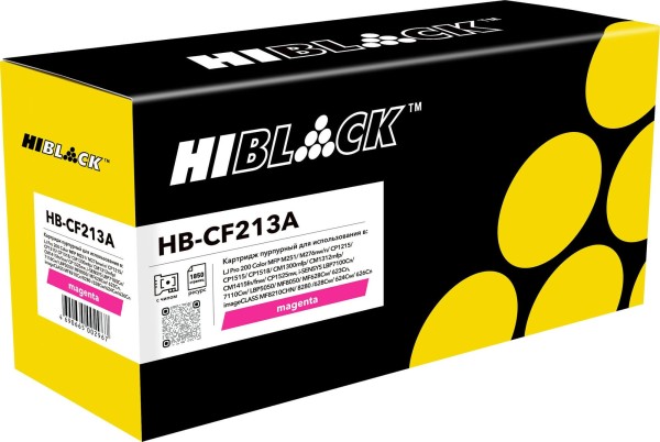 Картридж Hi-Black (HB-CF213A) для HP CLJ Pro 200 M251/ MFPM276, №131A, M, 1,8K