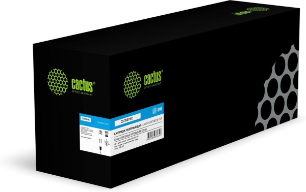 Картридж Cactus TK-8118C (CS-TK8118C) ASIA CN Cyan для Kyocera ECOSYS M8124/ M8130, голубой, 6000 страниц