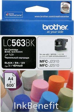 Картридж Brother LC-563BK (LC563BK) оригинальный для Brother MFC-J2510/ MFC-J2310, чёрный, 600 стр.