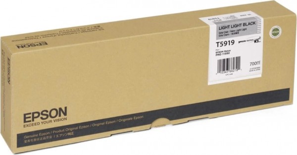 Epson C13T591900 оригинальный картридж (T5919 Light-Light-Black) для принтера Epson Stylus Pro 11880, светло-серый