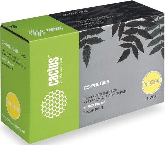 113R00722 Картридж Cactus CS-PH6180B для принтеров Xerox Phaser 6180/6180 mfp черный (8 000 стр.)