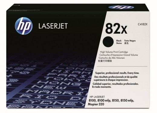 Картридж HP C4182X (82X) оригинальный для принтера HP LaserJet 8100/ 8100n/ 8100dn/ 8100mfp/ 8150/ 8150n/ 8150dn/ 8150hn/ 8150mfp/ Mopier 320 black, 20000 страниц
