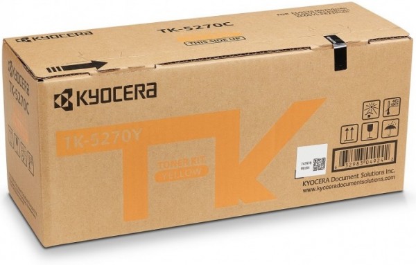 Картридж Kyocera TK-5270Y (1T02TVANL0) оригинальный для принтера Kyocera ECOSYS M6230cidn/ M6630cidn/ P6230cdn, yellow, 6000 страниц