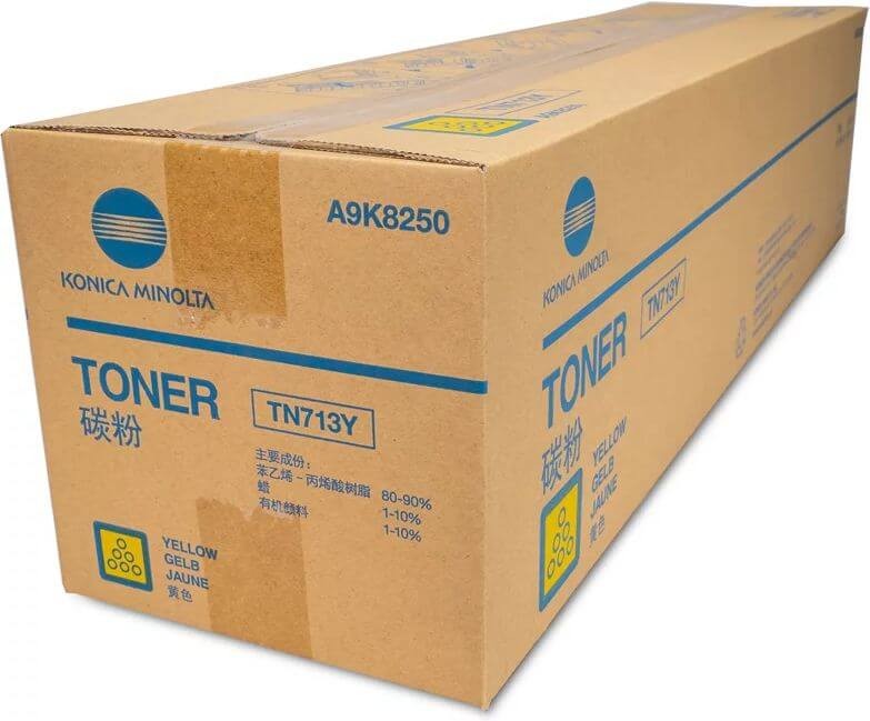 Картридж Konica-Minolta TN713Y/ TN-713Y/ A9K8250 Yellow оригинальный для Konica-Minolta bizhub C659/ C759, жёлтый, 33200 стр.