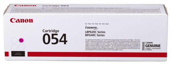 Картридж Canon 054M (3022C002) оригинальный для принтера Canon MF645Cx/ MF643Cdw/ MF641Cw/ LBP621/ 623, magenta 1200 страниц