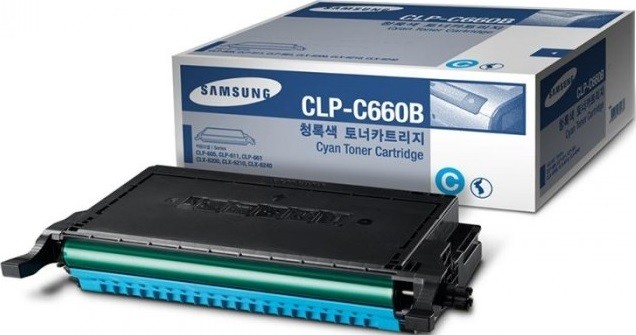 Картридж Samsung CLP-C660B (ST886A) оригинальный для принтера Samsung CLP-610/ CLP-660, CLX-6200/ CLX-6210/ CLX-6240, голубой, (5000 стр.)