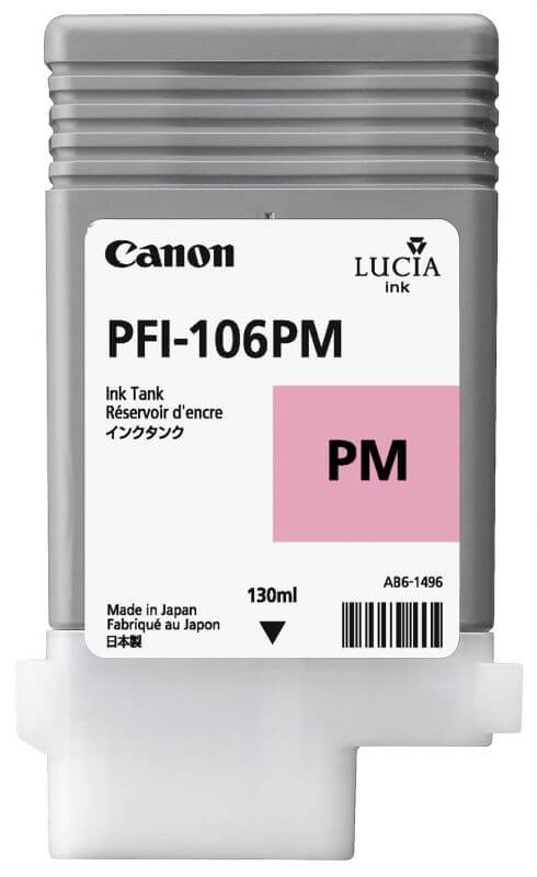 Картридж оригинальный Canon PFI-106 PM 6626B001 для принтера Canon iPF6300/ iPF6300S/ iPF6350/ iPF6400/ iPF6456, фото пурпурный, 130 мл