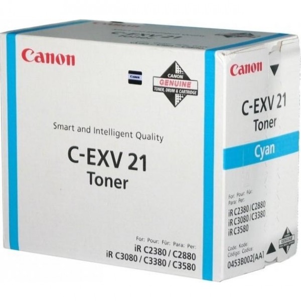 Canon C-EXV21C 0453B002 Тонер для IR C2380/C2880/C3080/C3380/C3580, Голубой, 14000 стр.