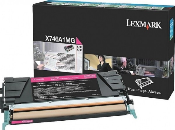 Картридж Lexmark X746A1MG оригинальный для Lexmark X746/ X748, Return Program, magenta, 7000 стр.