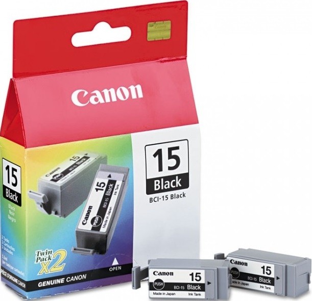 8190A002 Canon BCI-15Bk Картридж для BJ-i70, Черный двойная упаковка(Black Twin Pack), 185 стр.