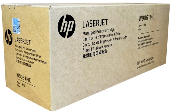 Картридж HP W9061MC (508MC) оригинальный для принтера HP Color LaserJet Managed E55040, MFP E57540, голубой, 12200 стр.