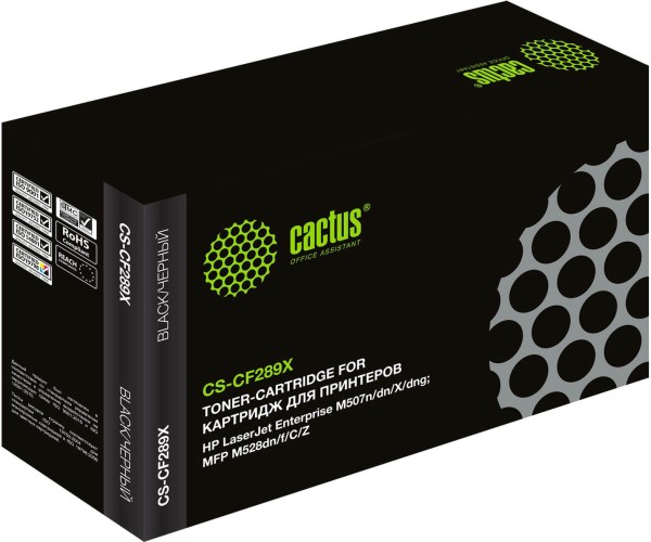 Картридж Cactus CF289X (CS-CF289X) (есть ограничения по прошивке) для HP Laser M507/ MFP M528, увеличенный, 10000 стр.