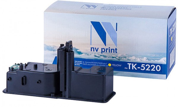 Картридж NVP совместимый Kyocera TK-5220 Yellow для ECOSYS P5021cdw/P5021cdn/M5521cdw/M5521cdn (1200k)