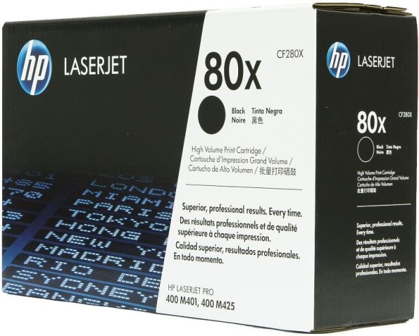 Картридж HP CF280X (80X) оригинальный для принтера HP LaserJet Pro 400 M401a/ M401d/ M401n/ M401dn/ M401dne/ M401dw/ 400 MFP M425dn/ M425dw black, 6900 страниц