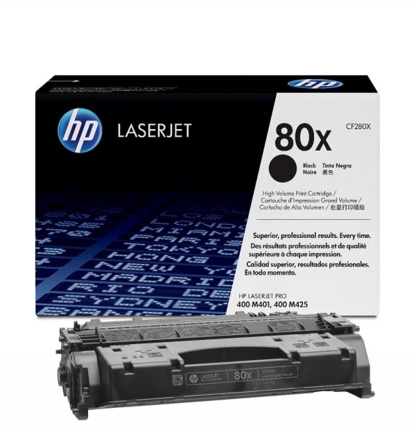 Картридж HP CF280X (80X) оригинальный для HP LaserJet Pro 400 M401/ 400 MFP M425, чёрный, увеличенный, 6900 страниц