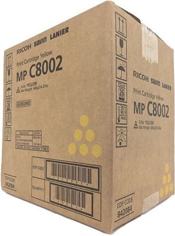 Картридж Ricoh MP C8002 (842148/ 841785) оригинальный для Ricoh Aficio MP C6502SP/ C8002SP, желтый, 29000 стр.