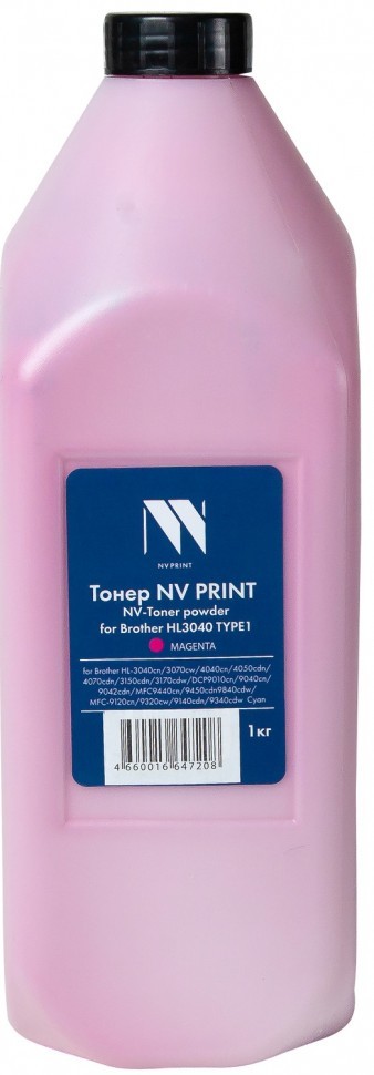 Тонер NV Print NV-HL3040-TYPE1-1KGM для принтеров Brother HL3040 TYPE1 Magenta, 1кг