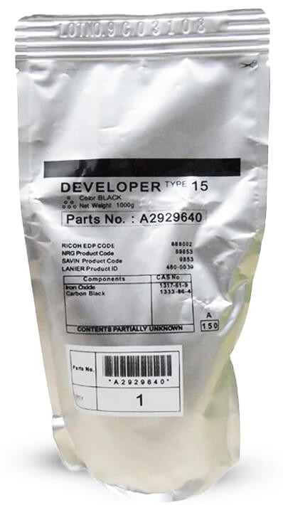 Девелопер Ricoh (A2929640) оригинальный Type 15 для Ricoh Aficio 551/ 700/ 1055, чёрный, 300000 стр., 1кг 