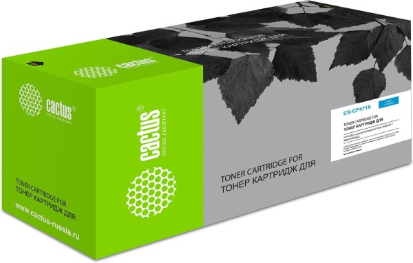 Картридж Cactus CS-CF471X CF471X для HP Color LJ Enterprise Flow M681dh/ M681f/ M682z, голубой, 23000 стр.