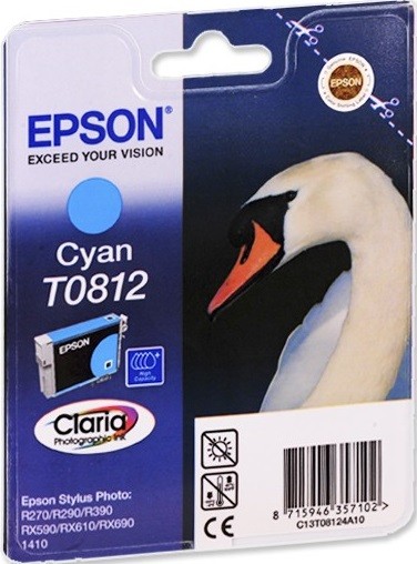 C13T11124A10 / C13T08124A Картридж Epson T0812 для Stylus Photo R270/R290/RX590 (синий) (cons ink)