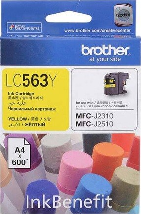 Картридж Brother LC-563Y (LC563Y) оригинальный для Brother MFC-J2510/ MFC-J2310, жёлтый, 600 стр.