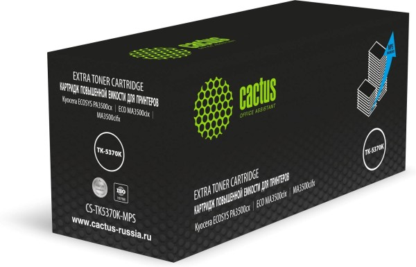 Картридж Cactus TK-5370K (CS-TK5370K-MPS) Black для Kyocera ECOSYS PA3500cx/ MA3500cix/ MA3500cifx, чёрный, увеличенный, 18500 стр.